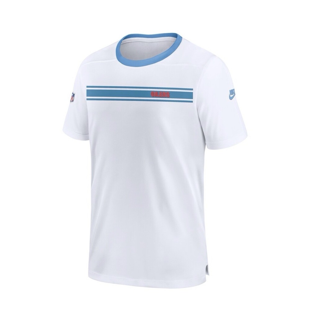 Tennessee Titans Nike Oilers Throwback Sideline Coach Performance T-shirt Sz XL